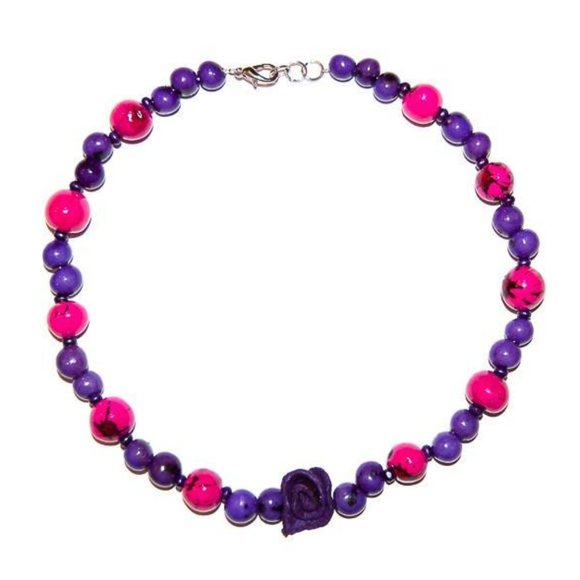 Artyfactos Other - Girls Necklace Purple/Pink natural seeds